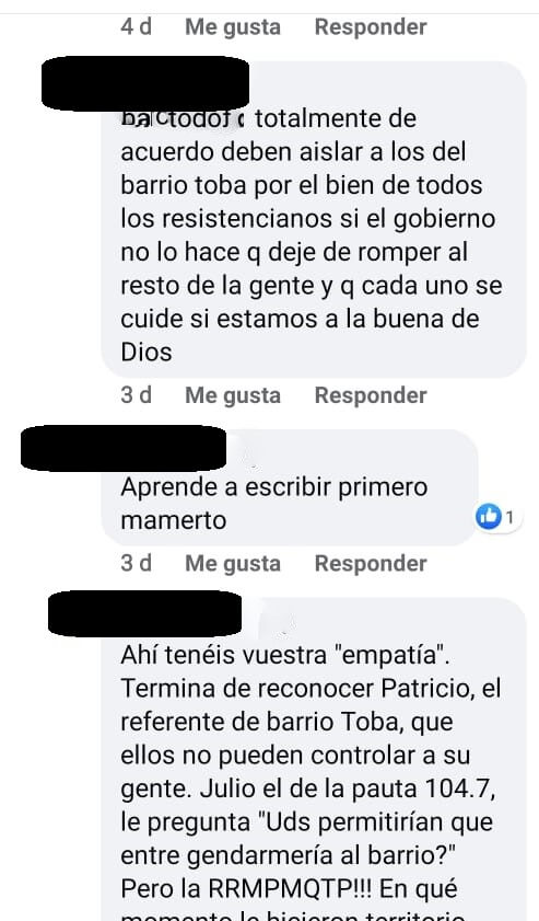 Extracto de redes sociales y estigmatización | Desmiento es un portal de noticias sobre actualidad política, económica y social argentina, de la Provincia de Buenos Aires y sus municipios.