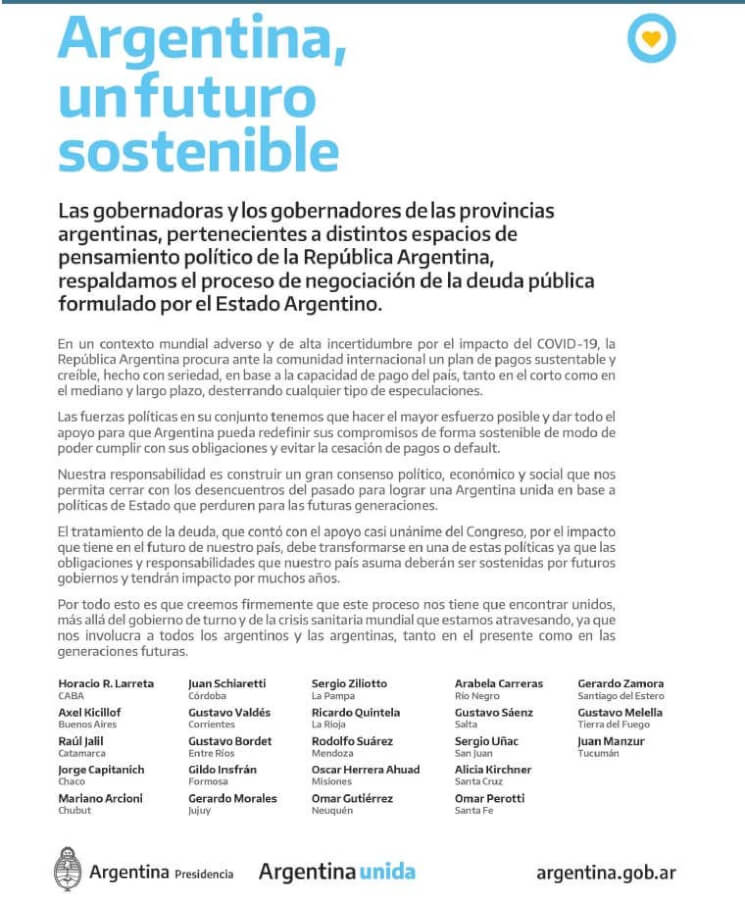 solicitada gobernadores apoyo propuesta Guzmán | Desmiento es un portal de noticias sobre actualidad política, económica y social argentina, de la Provincia de Buenos Aires y sus municipios.