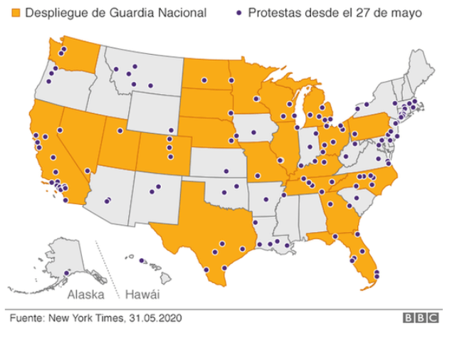 Protestas en Estados Unidos - Imagen New York Times | Desmiento es un portal de noticias sobre actualidad política, económica y social argentina, de la Provincia de Buenos Aires y sus municipios.