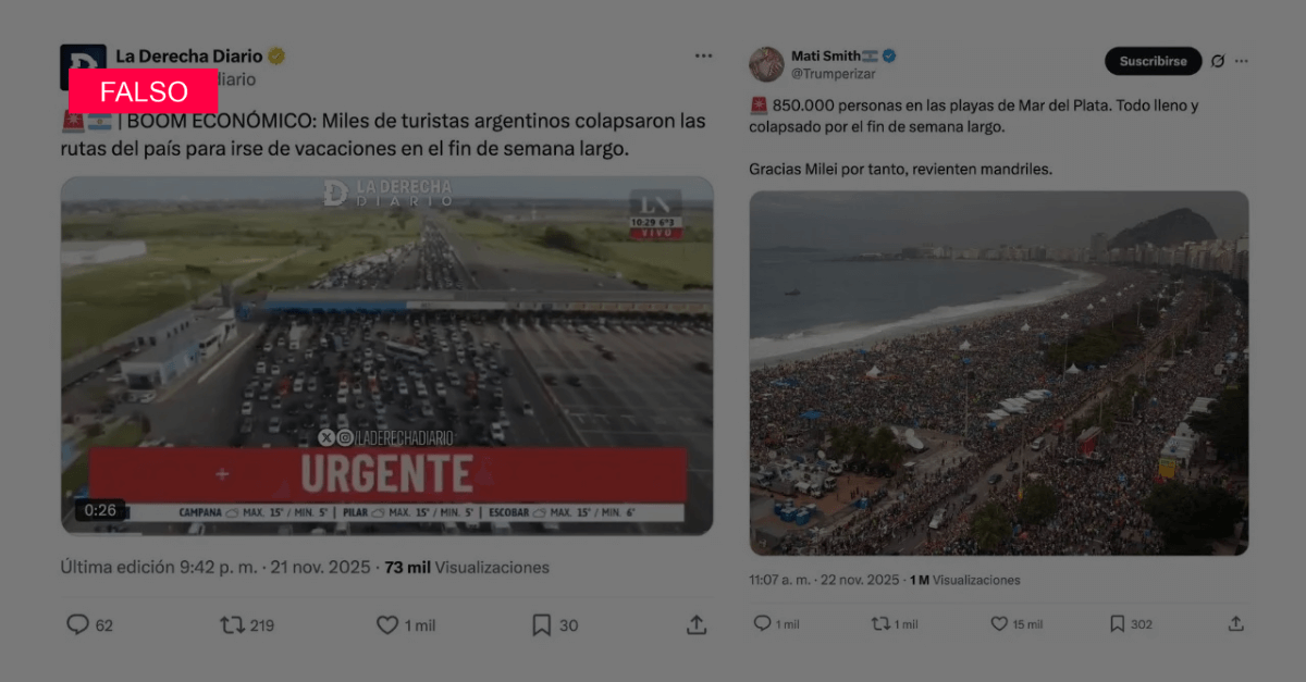 No es actual: el video del “boom turístico” que volvió a circular es de 2021