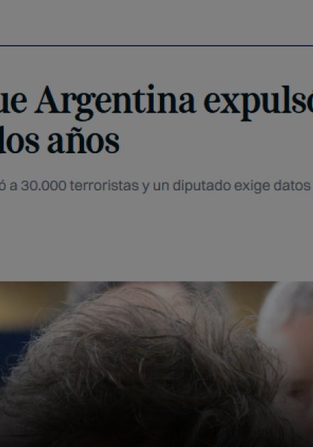 “Echamos 10 mil terroristas el año pasado”